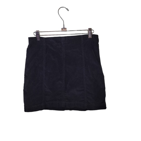Free People Dresses & Skirts - Free People Boho Black Mini Corduroy Skirt Sz 8